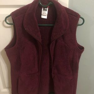 North face fleece zip up vest